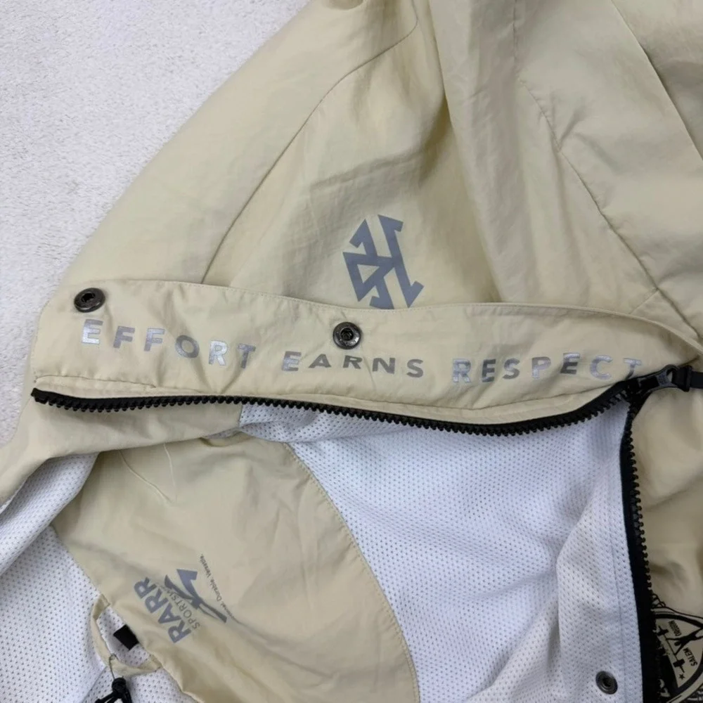 RARR Sportswear Gobbler‎ Gauntlet 2023 Anorak Windbreaker Tan Hooded Jacket NWT